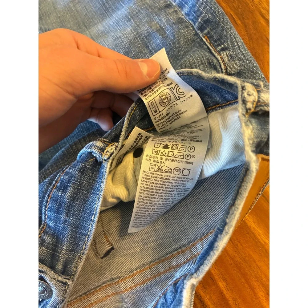 Levi's 514 Straight Fit Mens Blue Jeans 42x30 Medium Wash Denim Pants
